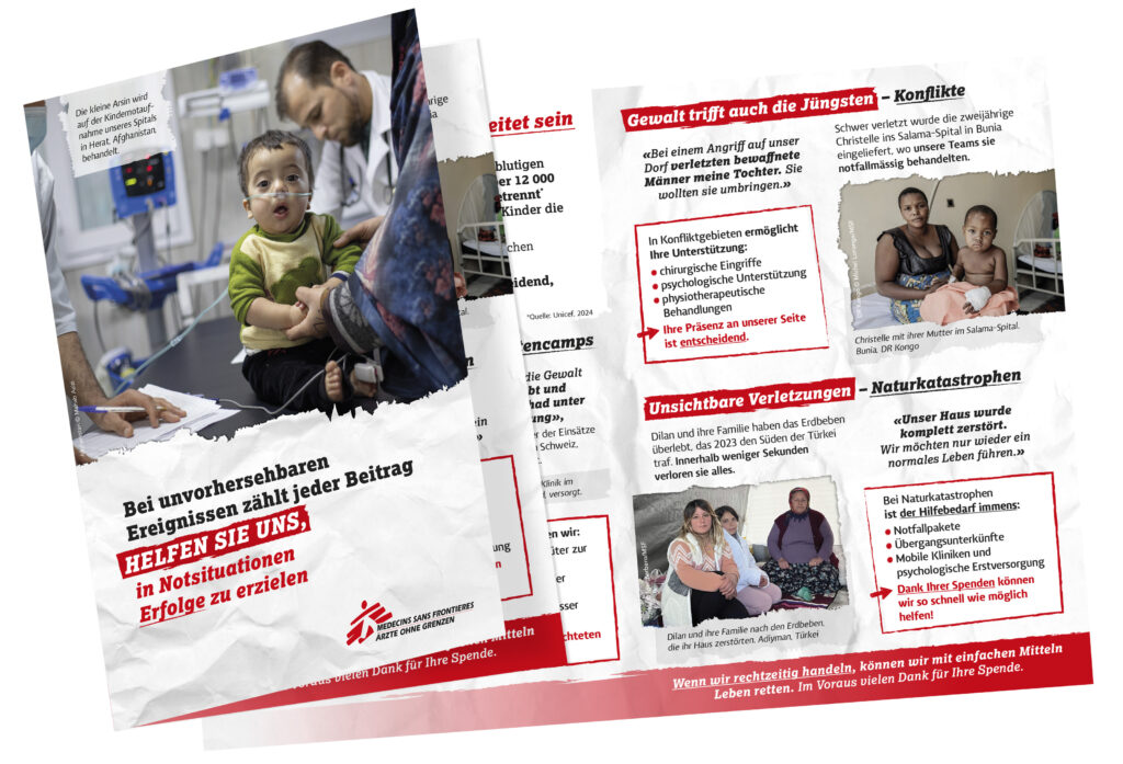 Dépliant MSF Suisse - laure stehly graphiste